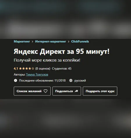 Яндекс Директ за 95 минут - Тимур Трегулов