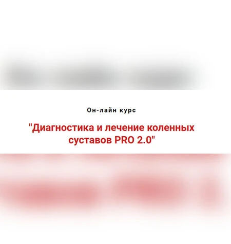 Диагностика и лечение коленных суставов Pro 2.0 - Игорь Атрощенко