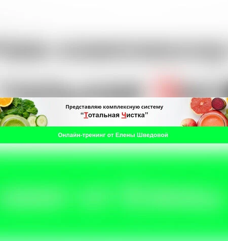 Тотальная Чистка - Елена Шведова